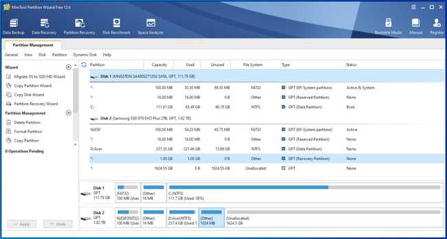 Fix partitions