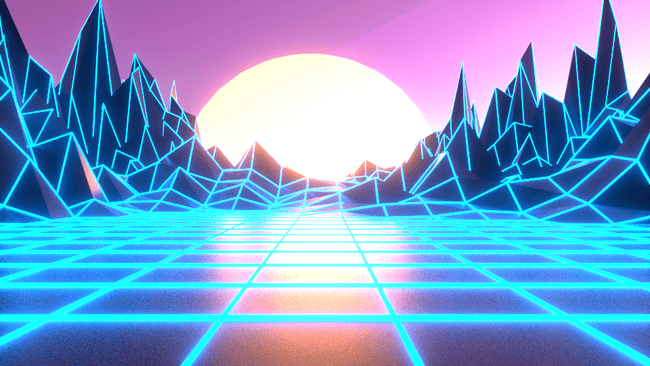 Synthwave landscape