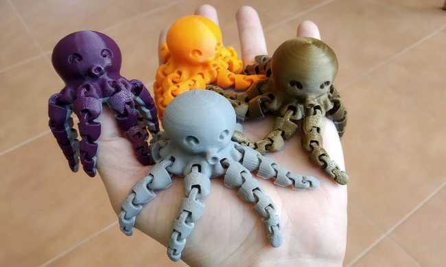 3d print in place mini octopus