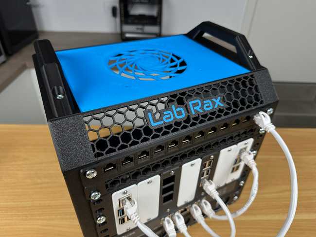 Lab Rax is a fully 3D printable, modular 10-inch server rack for homelabs