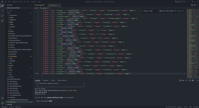 data prepared for js library