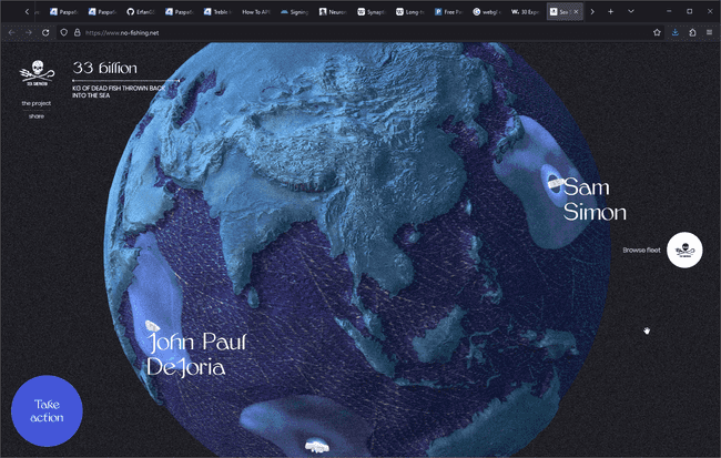 3D globe with slightly unrealistic relief